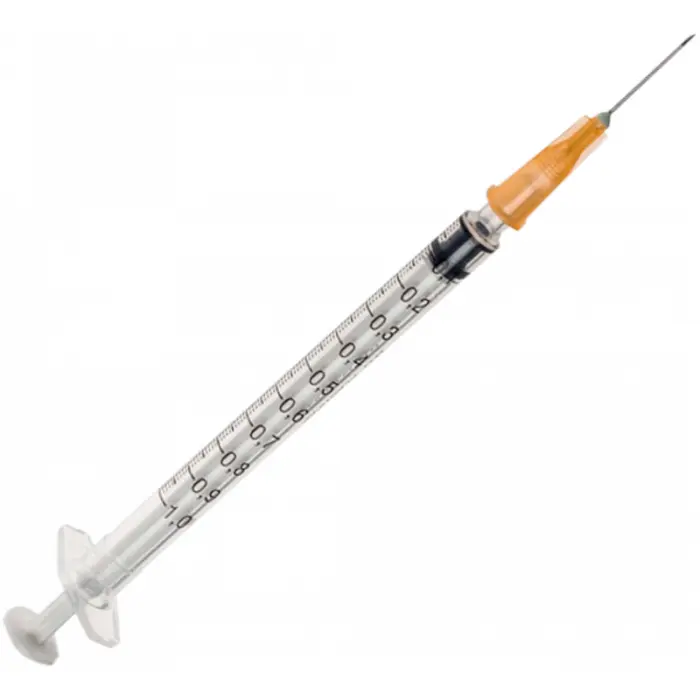 SERINGUE À INSULINE 1 ML/CC – 25G x 1/2 – LUER SLIP